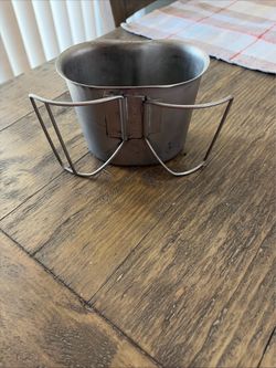 US Military Stainless Steel Canteen Cup Army W.O.W
