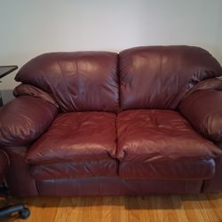 Leather Loveseat 