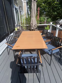 Outdoor table with chairs