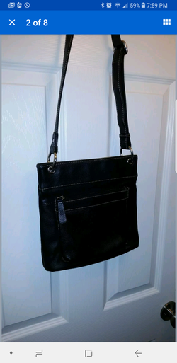 Merona leather crossbody messenger bag