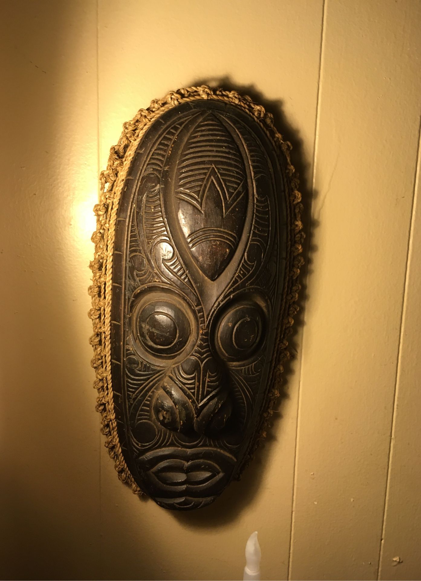 Mask wall art from far away