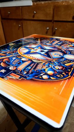 Custom Handmade "Space City" Tribute Side Table