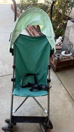 Costco toddler-kids umbrella stroller / greenish color