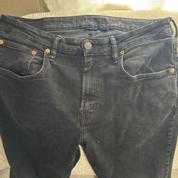 Men 34 X 32 American Eagle Black Jeans 
