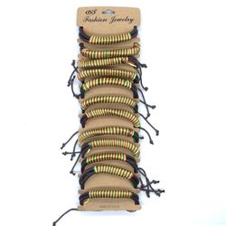 12 Pcs Cool Hippie Rasta Best Leather Handmade Cord Braided Bracelets adjustable 7in-11in