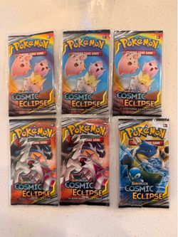 Pokémon Sun and Moon Cosmic Eclipse booster packs