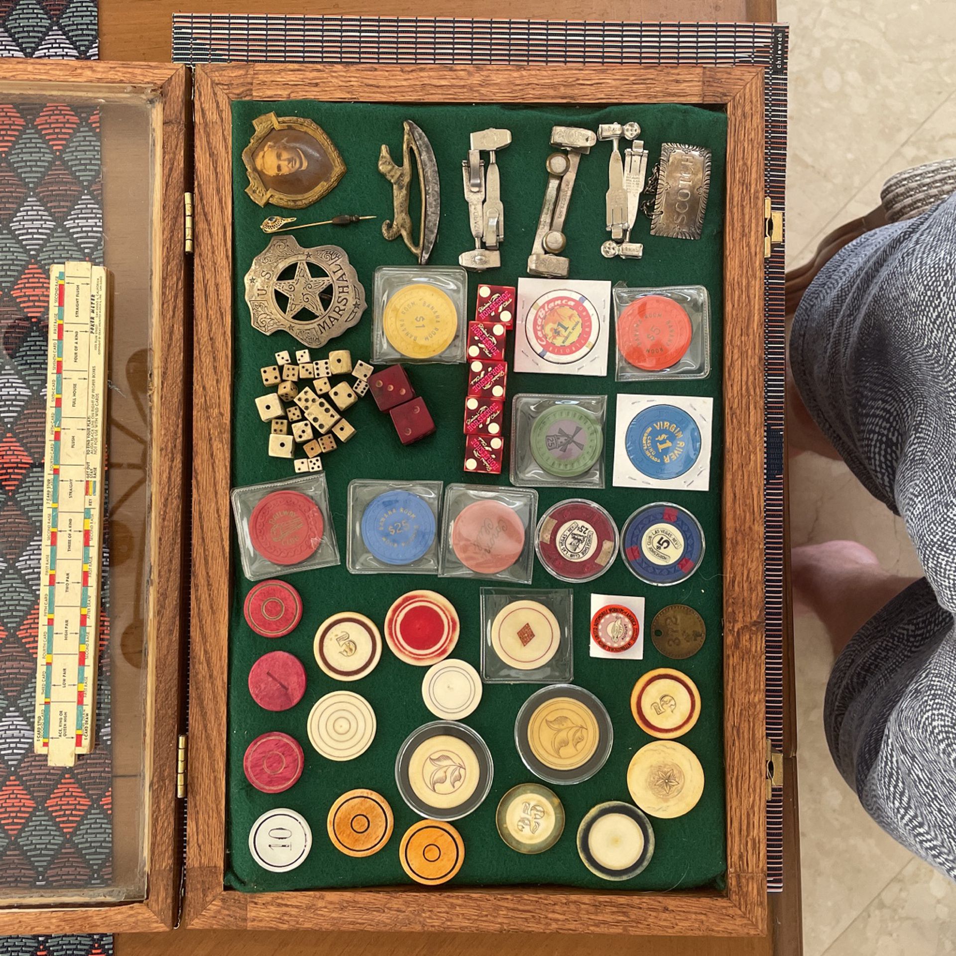 Antique/Vintage Poker Chips, Dice & Other Gambling Collectibles 