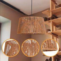 Woven Rattan Pendant Light