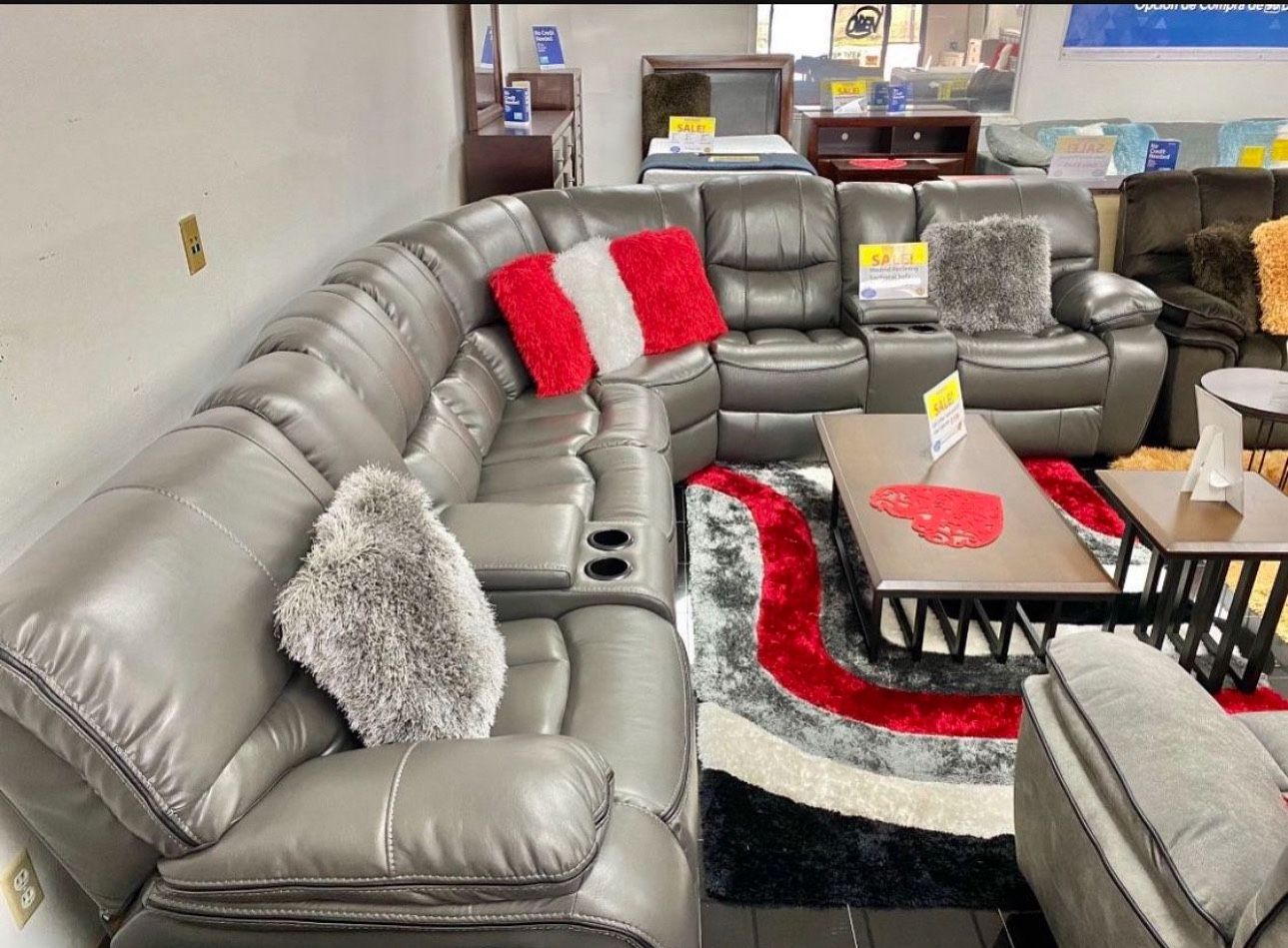 COMFY NEW MADRID RECLINING SECTIONAL SOFA ON SALE ONLY $1499. IN STOCK SAME DAY DELIVERY 🚚 EASY FINANCING 