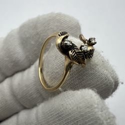 14k Gold Ring With Diamonds 