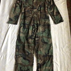 Vintage Army Camouflage Overall Size Medium 