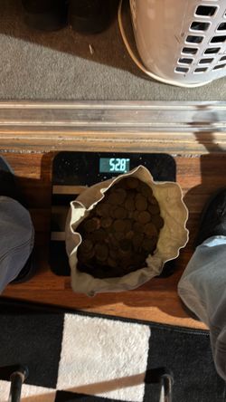 52 pounds of copper pennies