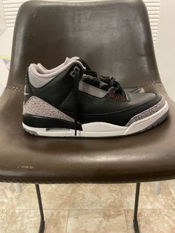Air Jordan 3 Black Cement Sneakers size 10.5