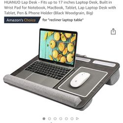 Brand: HUANUO 4.7 out of 5 stars 1,417 Reviews HUANUO Lap Desk - Fits up to 17 inches Laptop Desk, Built in Wrist Pad for Notebook, MacBook, Tablet,