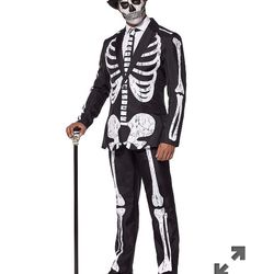 adult men unisex adult costume skeleton suit Mr death plus size XXL