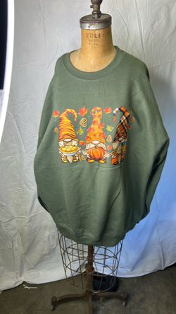 Women’s Olive Green Fall Gnome Sweatshirt