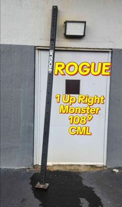 Miami 33130. Delivery for extra. 

Black steel Rogue upright post with laser-cut holes and a bolt-on base plate. 

Single upright from a Rogue rack sy