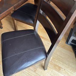 Craftsman Style Dining Room Table W/Six Chairs 