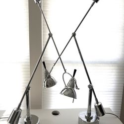 Pair (TWO) Restoration Hardware Balance Desk Lamps 