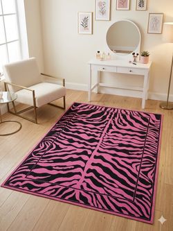 Pink zebra Rug