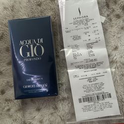 Aqcua De Gio + Receipt 