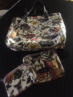 Sakroots tote and make up bag coin purse
