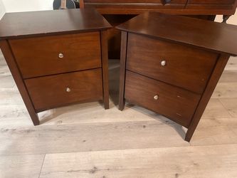 Two nightstand tables