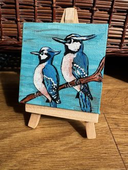 Acrylic Paint 3*3 Mini Canvas With Easel
