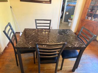 Dining room table and chairs