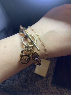 Michael Kors Gold & Tortoise Link Bracelet 