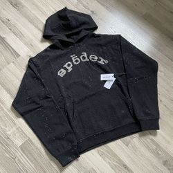 vvs rhinestone sp5der hoodie