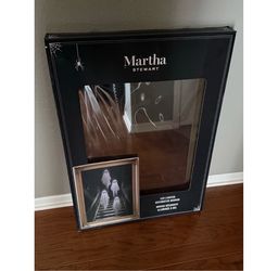 Martha Stewart LED Lighted Mirror Gold Frame Staircase Ghost Halloween Art NIB