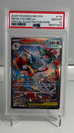 Pokémon TCG Mega Lucario PSA 10 card 179/132