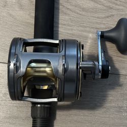 New Shimano Tyrnos 20 2 Speed Reel On A Like New Captain Choice 6FT 30-80LB  XHeavy Rod for Sale in Hialeah, FL - OfferUp