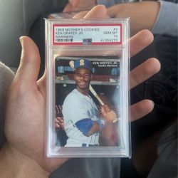 1989 Mothers Cookies Gem Mt 10 Ken Griffey Jr Rookie Baseball Card