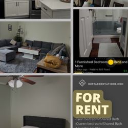 Furnished Master bedroom with private shower