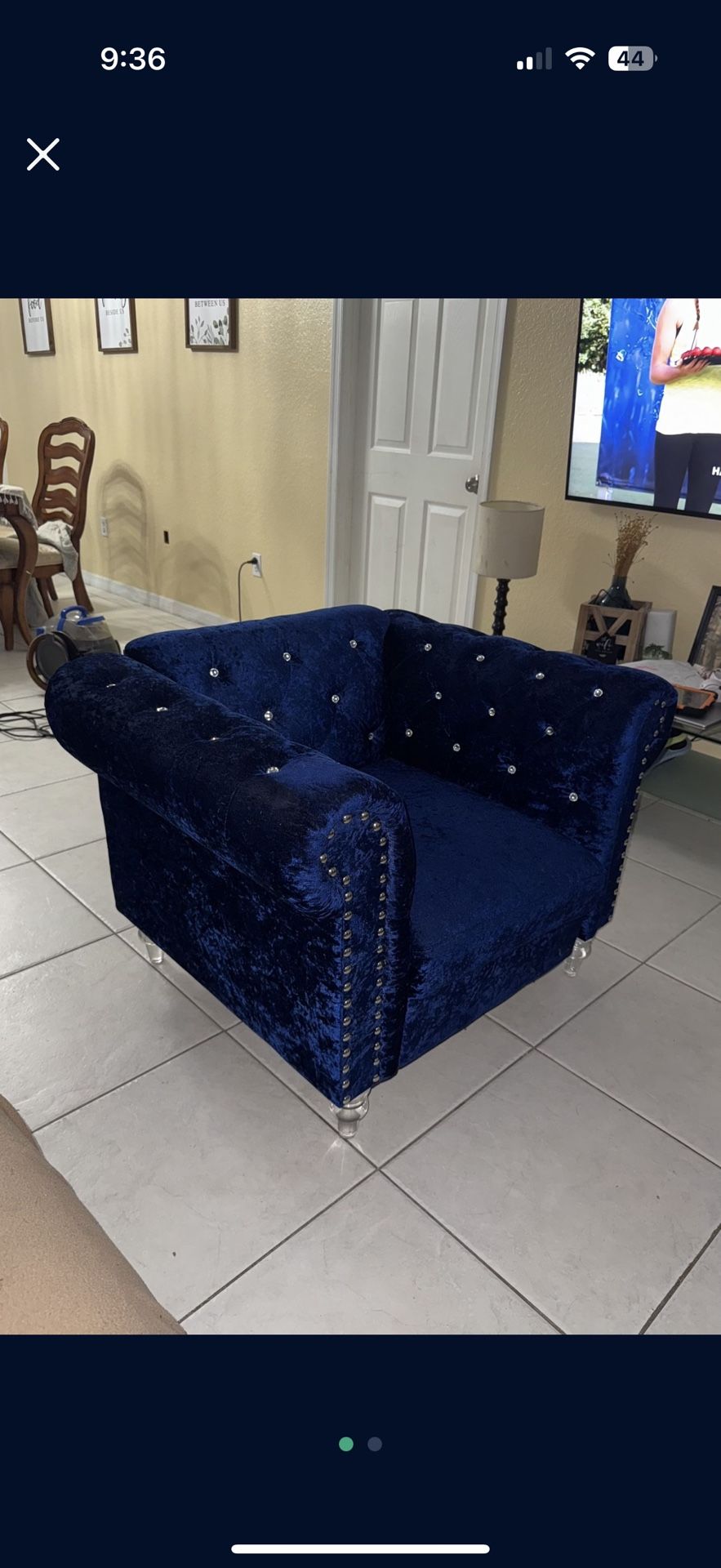 Blue Accent Chair (Single)