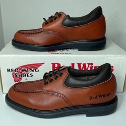 Vintage RED WING Moc Toe Leather Men's Work Comfort Boots Oxford Shoes Size 7.5