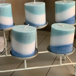 $10 Metal Candle Stand And Candles 