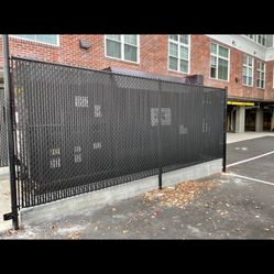 Black vinyl slats for chain-link fence