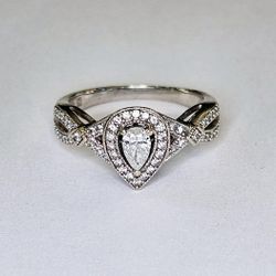 Gold Natural Cluster Pear Shape Ring # 12935