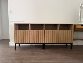 Oak wood tv stand entertainment center