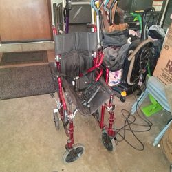 Wheel Chair With Leg And Feet Holder