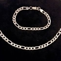 Stainless steel men's Chain with bracelet