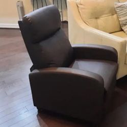 Reclining Chair Leather With Built In Massager 