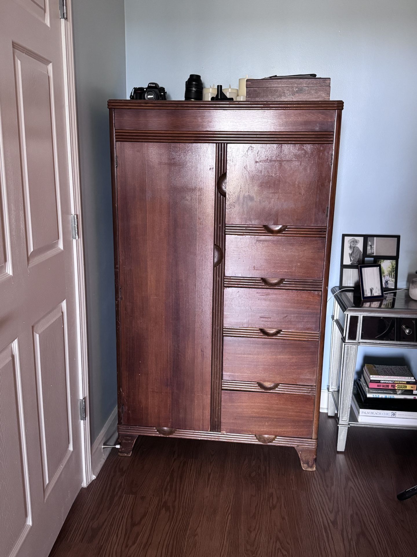Beautiful Vintage Art Deco Armoire