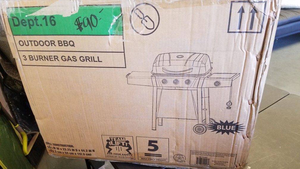 Blue bbq grill new in box