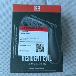 Nintendo - Switch 2 Pro Controller Resident Evil Requiem Edition - Black