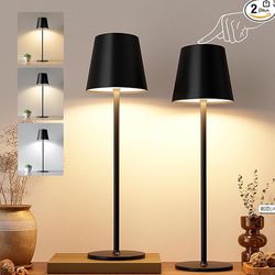 Cordless Table Lamps,Set of 2