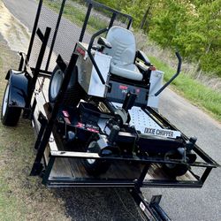 Zero Turn Mower Wjth Trailer 50” Dixie chopper 